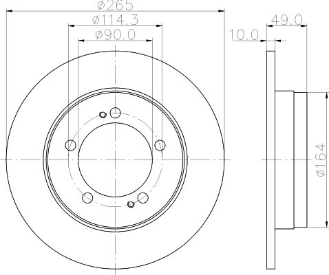 HELLA PAGID Jarrulevy 8DD 355 103-321